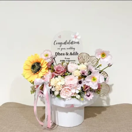 Bloom Box Akrilik Ucapan Wedding Karangasem